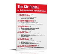The Six Rights of Safe Medication Administration Canvas Wall Art Posters: Aesthetic Prints for Bedroom, Dorm Room Decor 24x36inch(60x90cm)