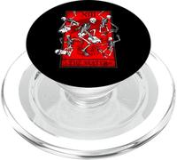 The Skater Tarot Card Skateboarding Occult Skeletons Red PopSockets PopGrip for MagSafe