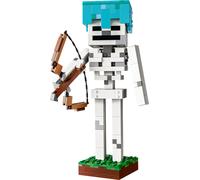 LEGO Minecraft The Skeleton Toy - Figure w/Diamond Helmet, Bow & Arrow and Grass Base for Kids' Room Decor - Gaming Gift for 10+ Year Old Boys, Girls & Fans - 21594