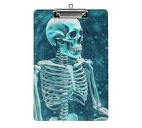 The Skeleton of Color Space Clipboard, A4 Acrylic Clipboard with Hanging Hole, Ultra-Light Clip Board - Holds 100 Sheets, Shatterproof Document Holder for Office, 12.5" X 8.5"