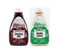 The Skinny Food BBQ Sauce and Garlic Sauce Twin Pack, keto food offer a delightful zero calorie experience, making them an ideal choice for those seeking healthier table sauces & condiments.