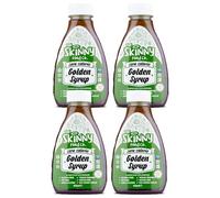 The Skinny Food Co Zero Calorie Golden Syrup 425ml Pack of 4 Fat Sugar Gluten FREE Vegan Cereal Pancake Sweet Runny Topping in Squeezy Bottle with Welari Thank You Card | (4pack) (1700g)