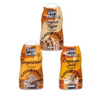 The Skinny Food Coffee Flavour Vegan Syrup Bundle Pack - Cinnamon, English Toffee & Gingerbread Concentrate with sweetener 60ml x Pack of 3