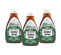 The Skinny Food Golden Syrup x3 - Gluten Free & Sugar Free - Low Calorie, Diabetic Food Friendly - Golden Syrup Zero Calorie - Perfect for Vegan Food - Coffee Syrup Sugar Free 3 Pack + Cheeroo Magnet