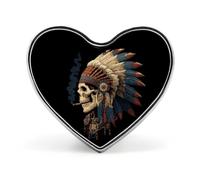 The Skull And Ornaments Heart Metal Brooches 1 Inch Memorial Badges Exquisite Decorations Pins for Clothing