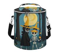The Skull Witch Lunch Bag 15L, Insulated Picnic Basket with Leakproof Design - Large Cooler Tote for Camping, Beach, Hiking & Groceries
