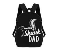 The Skunk Dad Classic 17Inch Backpack Travel Daypack Laptop with Side Pockets for Men Women