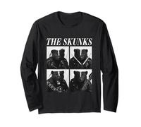 The Skunks Rocker Funny Animals Rock Music Emo Punk Band Long Sleeve T-Shirt