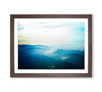 The Sky Above Mattala In Sri Lanka By Modern Art Framed Print | A3 Walnut Framed Wall Art | Ready to Hang | Modern Landscape Picture | Living Room Bedroom Lounge Office