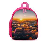 The Sky And Clouds Seen Backpack for Men Women, Durable Small Bookbag Lightweight Daypack for Travel, Hiking, Pink-style, One Size, Daypack Backpacks