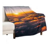 The Sky and Clouds Seen Blanket, Soft Flannel Fleece Blankets Quick-Dry, Lightweight Throw Blanket for Couch, Bed, Office & Travel, Ideal Gift for Family & Friends, 30"x50"