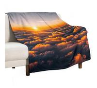 The Sky and Clouds Seen Blanket, Soft Flannel Fleece Blankets Quick-Dry, Lightweight Throw Blanket for Couch, Bed, Office & Travel, Ideal Gift for Family & Friends, 50"x60"