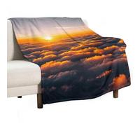 The Sky and Clouds Seen Blanket, Soft Flannel Fleece Blankets Quick-Dry, Lightweight Throw Blanket for Couch, Bed, Office & Travel, Ideal Gift for Family & Friends, 40"x60"