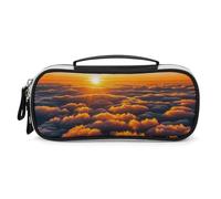 The Sky And Clouds Seen Pencil Case with Zipper - Large Capacity, Portable Small Cosmetic Bag for Travel, Vintage PU Leather Pencil Pouch for Women Men