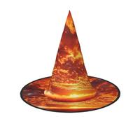 The sky at the end of the world Halloween Witches Hats Witch Headbands Wizard Hat Costume Accessories Cosplay for Party Masquerade Foldable 2 PCS