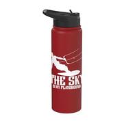 The Sky is My Playground Kitesurfing Kiteboard Windsurfing Stainless Steel Insulated Water Bottle