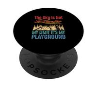 The Sky Is Not My Limit It is My Playground Pilot Airplane PopSockets Adhesive PopGrip