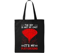 The Sky Is Not My Limit It's My Playground Natural Ecological Cotton Tote Bag Black