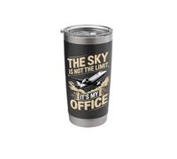 The Sky is Not The Limit Its My Office Pilot Stainless Steel Insulated Tumbler