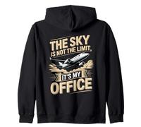 The Sky Is Not The Limit Its My Office Pilot Zip Hoodie