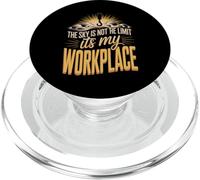 The Sky Is Not The Limit Its My Workplace Crane PopSockets PopGrip for MagSafe