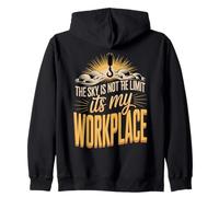 The Sky Is Not The Limit Its My Workplace Crane Zip Hoodie
