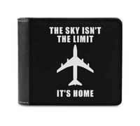 The Sky Isn't The Limit It's Home Classic Mens Wallets Women Slim Bifold Wallet Card Holder for Front Pocket