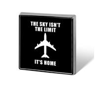The Sky Isn't The Limit It's Home Square Brooch Pins Metal Badge Lapel Pin Jacket Hat Bag Accessories Decoration