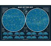The Sky Wall Map - 38.75" x 27" Laminated