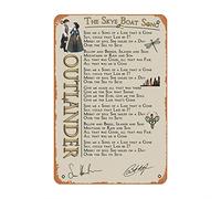 The Skye Boat Song Outlander Sing Me A Song Of A Lass Decoration Sign for Home Vintage Metal Sign Plaque Metal Funny Tin Sign 8x12 Inch