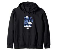 The Sky's No Limit Motivational Quote Zip Hoodie