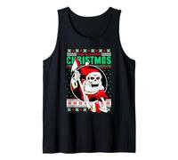 The Slasher Skull Skeleton Santa Claus Tank Top