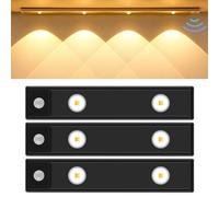 The Sleek USB-Powered Motion Sensor Light, Ultra Thin USB LED Motion Sensor Light, Isistore USB LED Light Motion Sensor Wireless Ultra Thin LED, Under Cabinet Lights, 3 Light Modes (White 40cm, 3PCS)