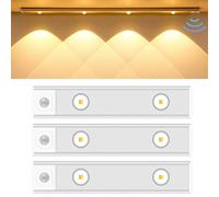 The Sleek USB-Powered Motion Sensor Light, Ultra Thin USB LED Motion Sensor Light, Isistore USB LED Light Motion Sensor Wireless Ultra Thin LED, Under Cabinet Lights, 3 Light Modes (White 40cm, 3PCS)