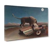 The Sleeping Gypsy By Henri Rousseau Canvas Print | Gallery Wrapped 30mm Frame Wall Art | 30x20 inches | Ready to Hang | Classic Picture | Living Room Bedroom Lounge Office