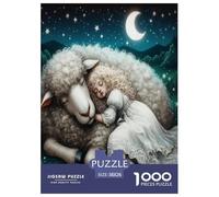 The Sleeping Lamb 1000 Pieces Jigsaw Puzzles for Adults Impossible Beautiful Home Decoration Art Colorful DIY Craft 38x26cm/1000pcs