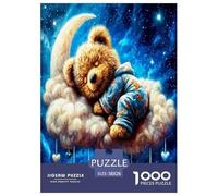 The Sleeping Little Bear 1000 Pieces Jigsaws for Adults Fun, Challenging & Brainteasing Beautiful Home Decoration Art Colorful DIY Craft 38x26cm/1000pcs