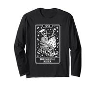 The Sleigh Rider Christmas Tarot Card Long Sleeve T-Shirt