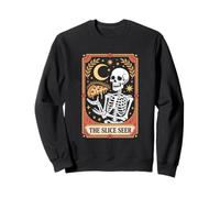 The Slice Seer Skeleton Tarot Pizza Occult Moon Sweatshirt