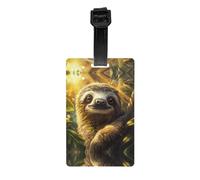 The sloth's Elegant Posture Printed Anti-Lost Luggage Tags Luggage Tags Suitable for Suitcases Backpacks and Golf Bags