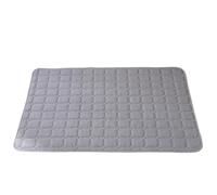 The small and medium breathable, lightweight cooling mat is great for pets. It's a portable, washable dog bed, perfect for active pups in the summer, and helps them cool down quickly. (Ash,90*70cm)