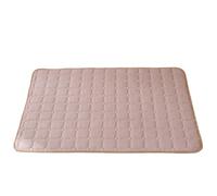 The small and medium breathable, lightweight cooling mat is great for pets. It's a portable, washable dog bed, perfect for active pups in the summer, and helps them cool down quickly. (Khaki,70*50cm)