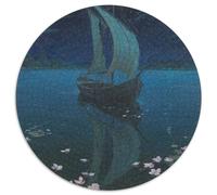 The Small Boat in The Dream Jigsaw Puzzles Puzzle for Adults Kids. 1000 Piece Fantastic Great Gifts Challenge Toy Educational Game Home Decoration for Educational Games Gifts 1000pcs (67.5x67.5cm)