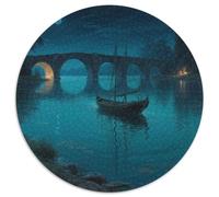 The Small Boat in The Dream Jigsaw Puzzles Puzzle for Adults Kids. 1000 Piece Fantastic Whimsical Challenge Toy Educational Games Home Decoration for Adults& Kids Age 14 Years Up 1000pcs (67.5x67.5cm)