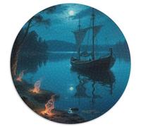 The Small Boat in The Dream Jigsaw Puzzles Puzzle for Adults Kids. 1000 Pieces Fantastic Impossible Challenge Toy Educational Games Home Decoration for Adults& Kids Age 14 Years Up 1000pcs (67.5x67.5c