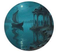 The Small Boat in The Dream Jigsaw Puzzles Puzzles for Adults Kids. 1000 Piece Fantastic Impossible Challenge Toy Educational Game Home Decoration for Adults& Kids Age 14 Years Up 1000pcs (67.5x67.5cm