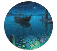 The Small Boat in The Dream Jigsaw Puzzles Puzzles for Adults Kids. 1000 Pieces Fantastic Great Gifts Challenge Toy Educational Games Home Decoration for Educational Games Gifts 1000pcs (67.5x67.5cm)
