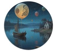 The Small Boat in The Dream Jigsaw Puzzles Puzzles for Adults Kids. 1000 Pieces Fantastic Great Gifts Challenge Toy Educational Game Home Decoration for Adults& Kids Age 14 Years Up 1000pcs (67.5x67.5
