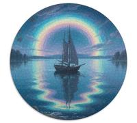 The Small Boat in The Dream Jigsaw Puzzles Puzzles for Adults Kids. 1000 Pieces Fantastic Impossible Challenge Toy Educational Games Home Decoration for Educational Games Gifts 1000pcs (67.5x67.5cm)