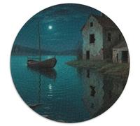 The Small Boat in The Dream Jigsaw Puzzles Puzzles for Adults Kids. 1000 Pieces Fantastic Impossible Challenge Toy Educational Games Home Decoration for Adults& Kids Age 14 Years Up 1000pcs (67.5x67.5